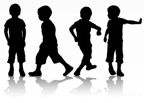 Boy silhouette Stock Illustration