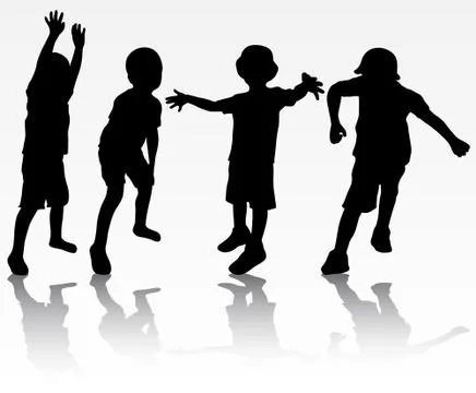 Boy silhouette Stock Illustration