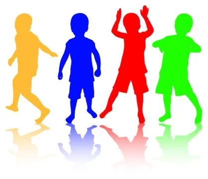 Boy silhouette Stock Illustration