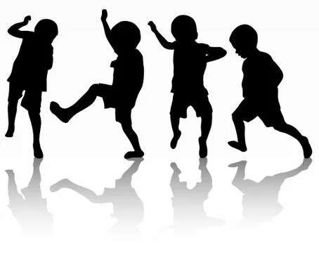 Boy silhouette Illustrazione stock