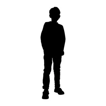 Boy silhouette Stock Illustration