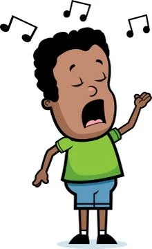 Boy Singing Stock Illustration