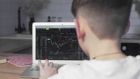 The boy is sitting at the computer Stock Footage 201964540