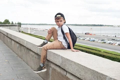Boy sitting Stock Photos