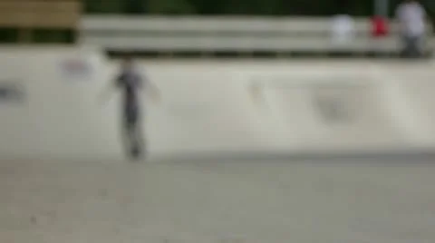 Boy on a skateboard ramp Stock Footage 18177662