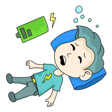 Boy sleep tight caertoon Stock Illustration