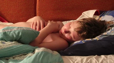 Boy sleeps Stock Footage 7751789