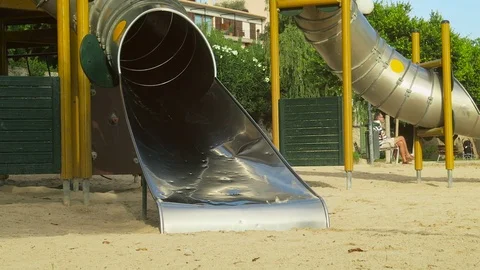 Boy sliding upside down. Stock Footage 71351778