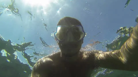 Boy smile underwater Stock Footage 27070545