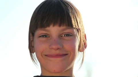 Boy smiling looking at the camera Stock Footage 37119934