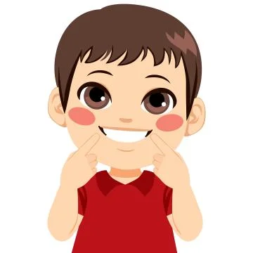 Boy Smiling Teeth Stock Illustration
