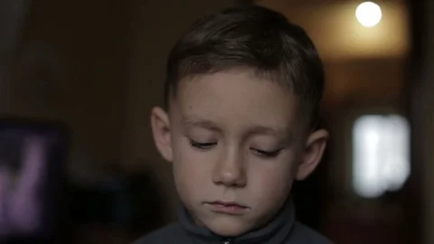 Boy smiling without teeth Video stock 69909514