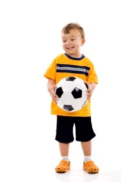 Boy with Soccer Stock Photos