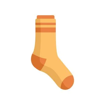 Boy sock icon flat vector. Winter boy sock Illustrazione stock
