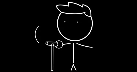 Boy speaks into a microphone Stock Footage 301626568