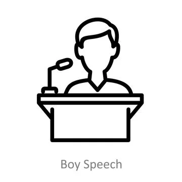 Boy Speech Stock Illustration