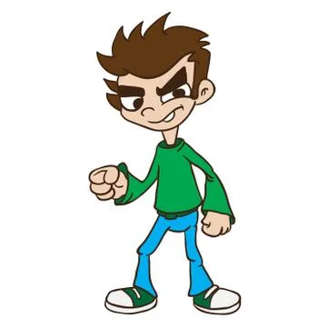 Boy standing Stock Illustration