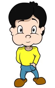 Boy Standing Stock Illustration