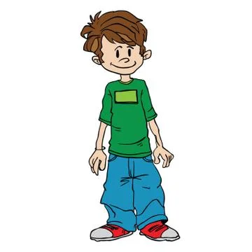 Boy standing Stock Illustration