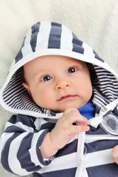Boy in striped blouse Stock Photos