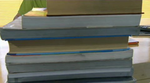 Boy studying 2 Video stock 735308