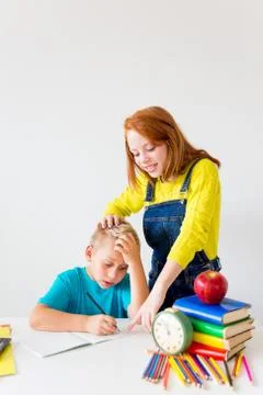 Boy is studying Stock Photos