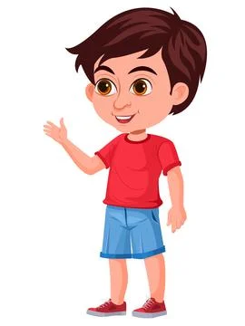 Boy in summer camp Stock Illustration