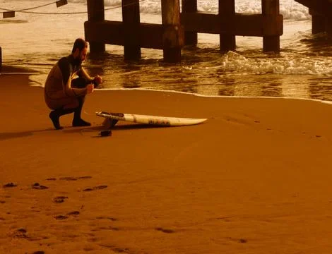 A boy surf Stock Photos