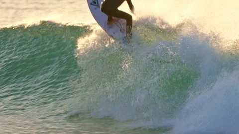 A boy surfing in the sea Stock Footage 272417415