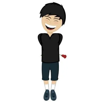 Boy with surprise Stock Illustration