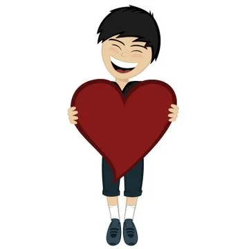 Boy with surprise Stock Illustration