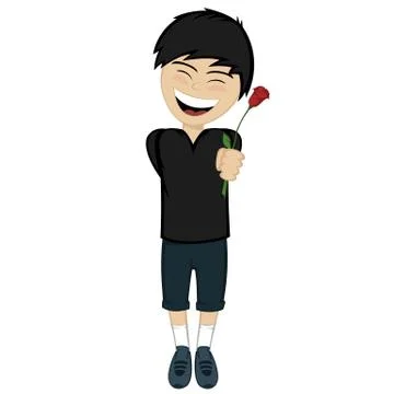 Boy with surprise Stock Illustration