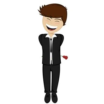 Boy with surprise Stock Illustration