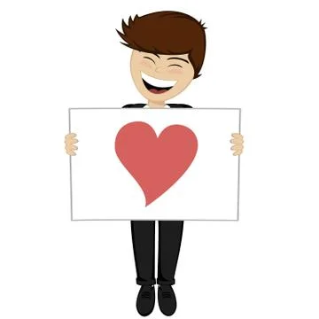 Boy with surprise Stock Illustration