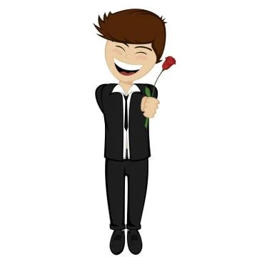 Boy with surprise Stock Illustration