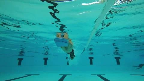 Boy swimming in the pool Video stock 196807717