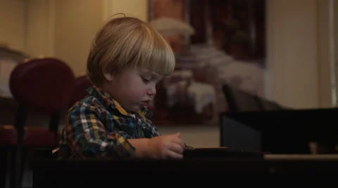 Boy Tablet Frustrated Stock Footage 47138809