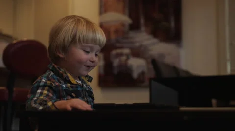 Boy Tablet Happy Stock Footage 47130546