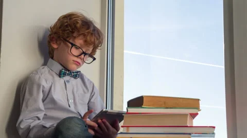 Boy with Tablet HD Stock Footage 238915166