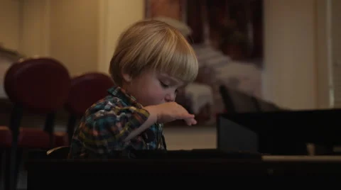 Boy Tablet Searching Stock Footage 47130021