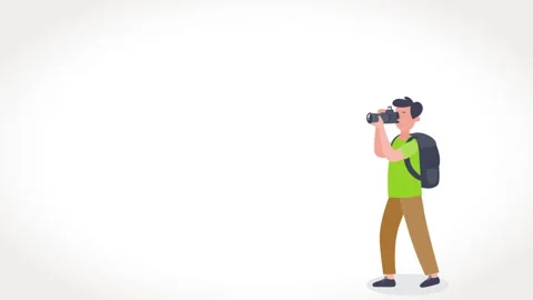 The Boy Taking The Photo Background Stock Footage 260843107