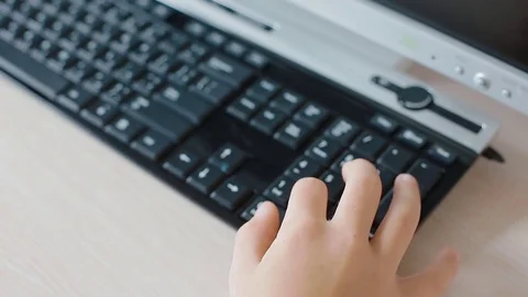 Boy teaching how to use computer. Stock Footage 82859684