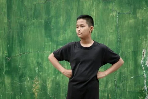 A boy is thinking about something Stock Photos