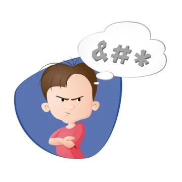 A boy thinking a thought Stock-Illustration