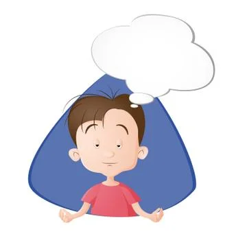 A boy thinking a thought Illustration