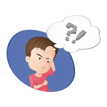 A boy thinking a thought Stock-Illustration