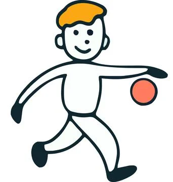 Boy throwing a ball Stock Illustration