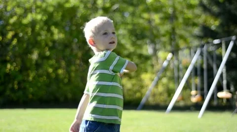 Boy throws paper airplane Video stock 8684519