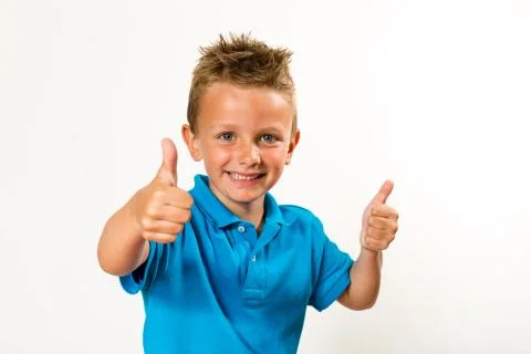 Boy with thumbs up Stock Photos