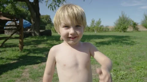 Boy Thumbs Up Summer - 4k Stock Footage 71484874